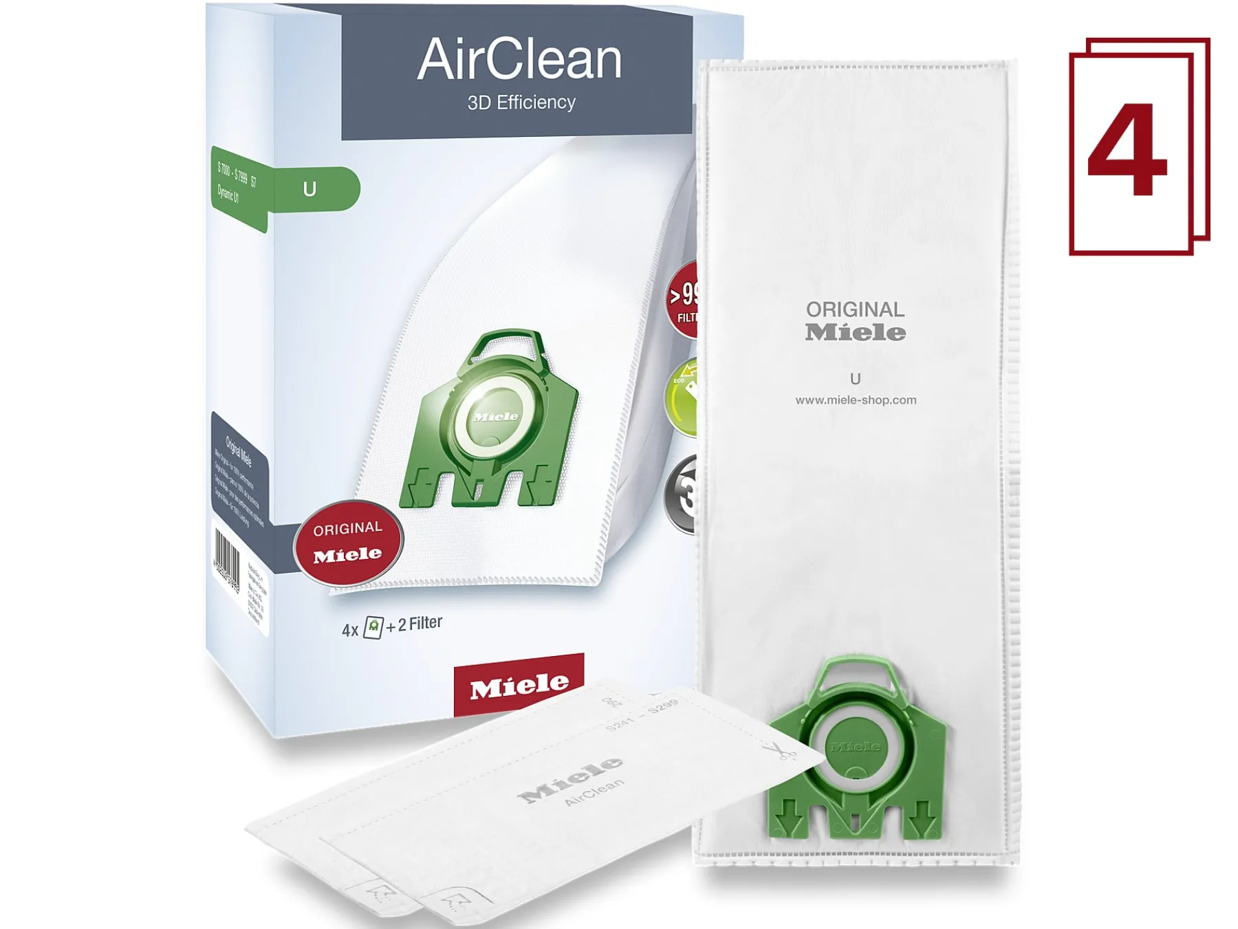 Miele Accessoires<Airclean 3D Efficiency U-Stofzakken