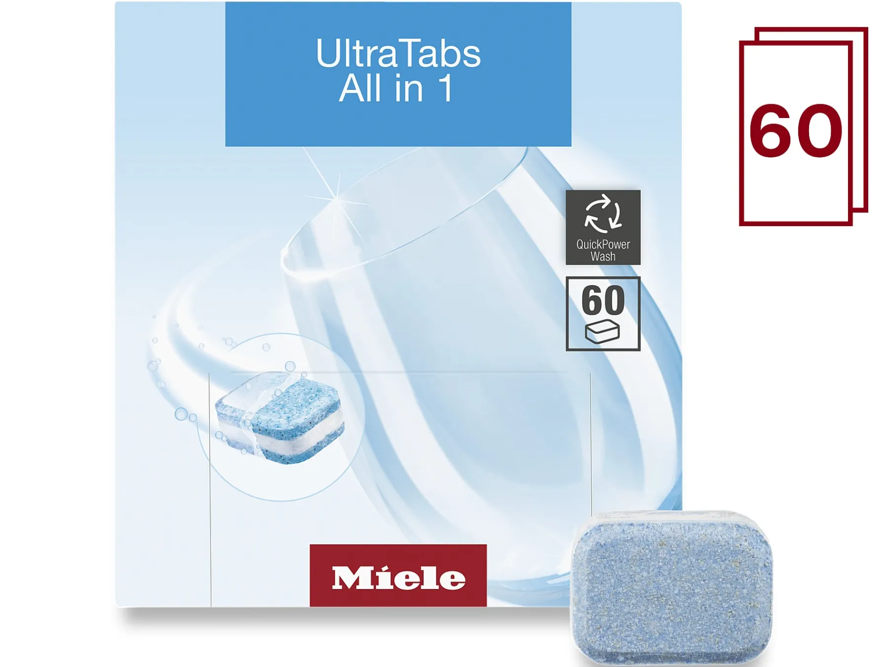 Miele Vaatwasmiddel<Ultratabs Alles In 1, 60 Tabbladen